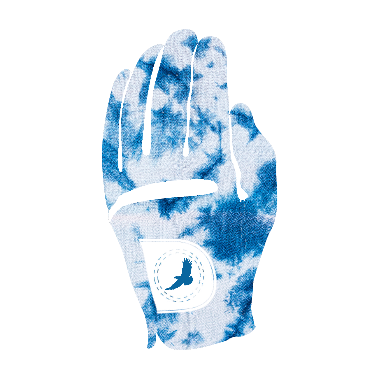 Haast Blue Tie Dye Golf Glove